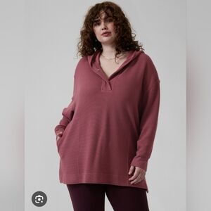 Athleta Coaster Luxe Waffle Hoodie